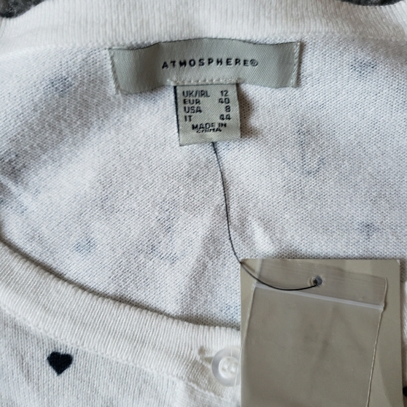 NWT White ATSMOSPHERE Anchor Cardigan - Picture 2 of 3